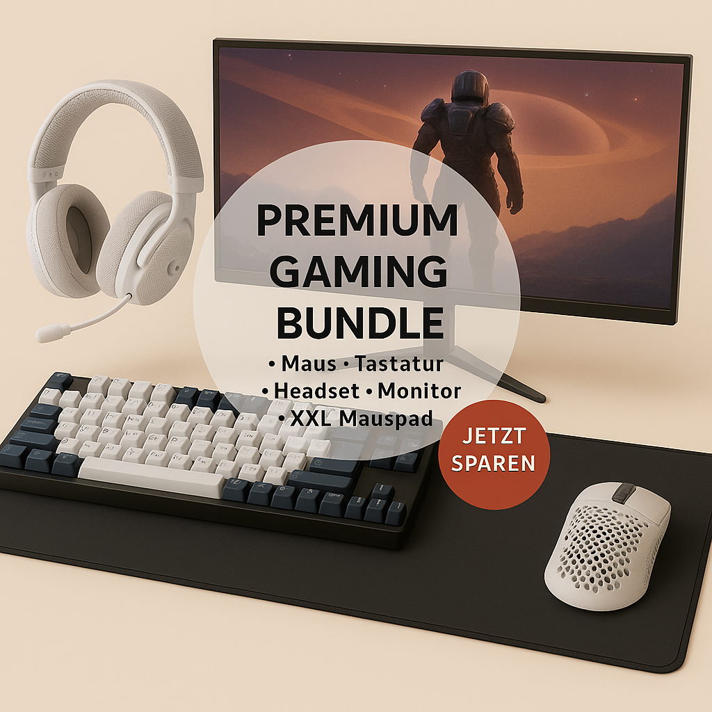 Premium Bundle - Maus, Tastatur, Monitor, Mauspad & Headset