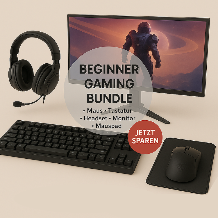 Beginner Bundle - Maus, Tastatur, Monitor, Mauspad & Headset
